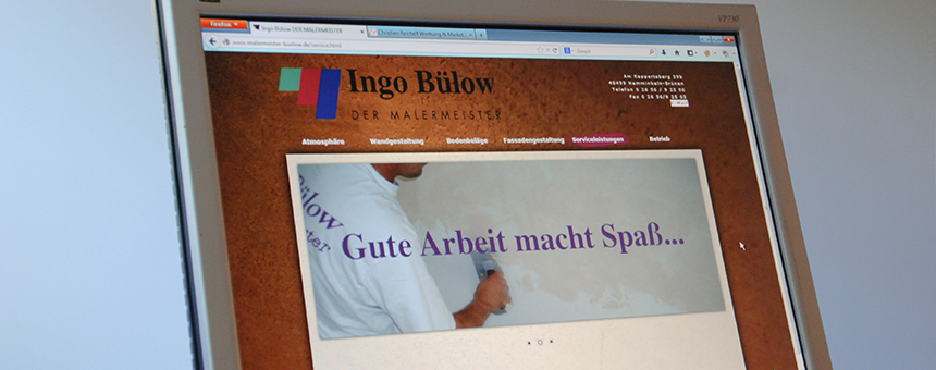 Internetseite www.malermeister-buelow.de