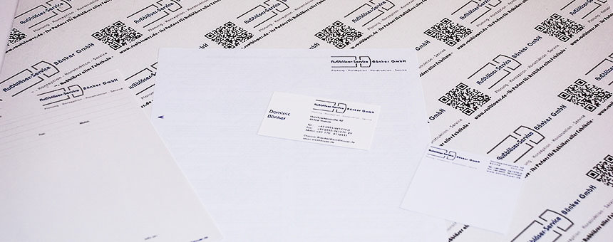 Diverse Blöcke, Geschäftspapier und Skinpappe für Rußbläser-Service Bänker GmbH